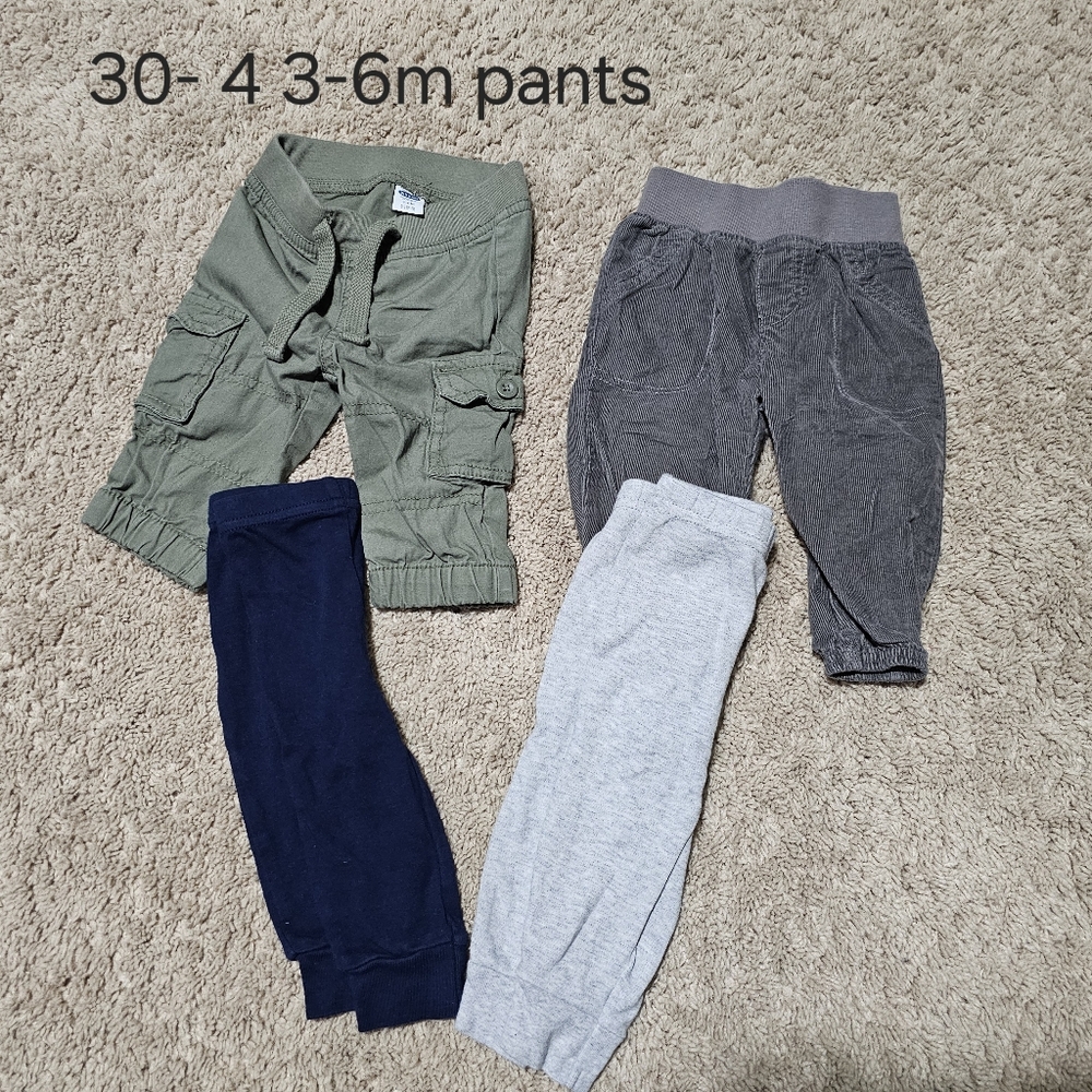 Kids Assorted Pants Set - Green, Gray, Navy, Light Gray